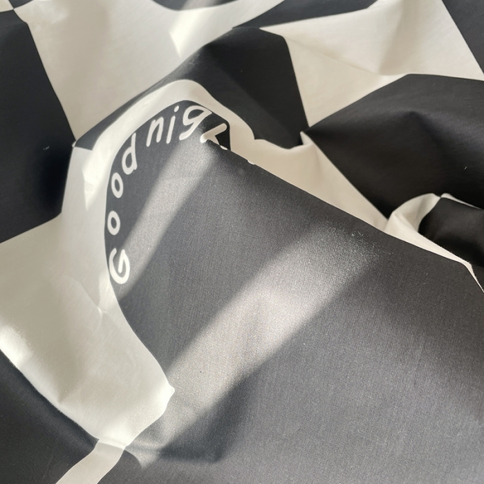 91家纺网 家纺一手货源 找家纺 千朵 2022新款13372简单款四件套 洛力克黑