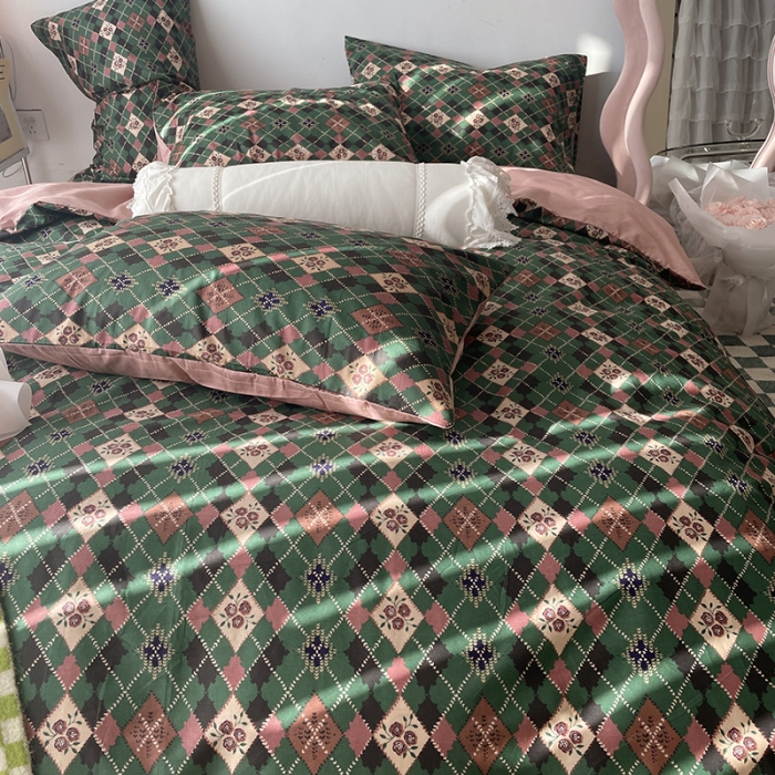 91家纺网 家纺一手货源 找家纺 千朵 2022新款13372简单款四件套 小香风