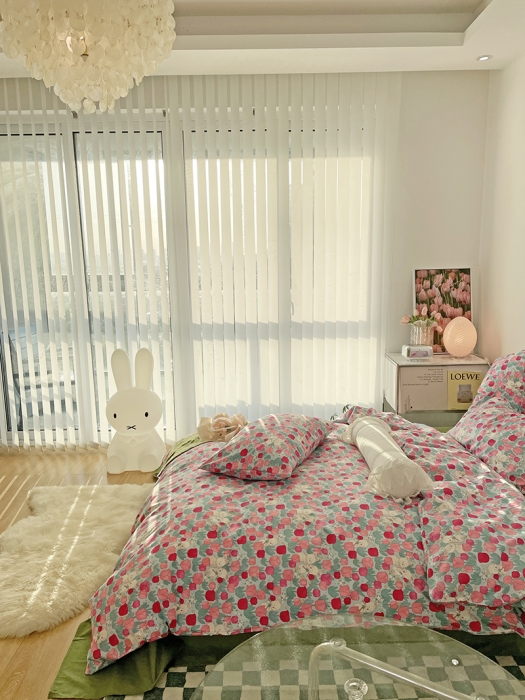 91家纺网 家纺一手货源 找家纺 千朵 2022新款13372简单款四件套 郁香慕雅