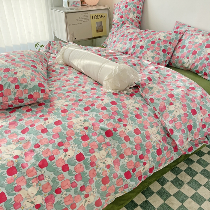 91家纺网 家纺一手货源 找家纺 千朵 2022新款13372简单款四件套 郁香慕雅