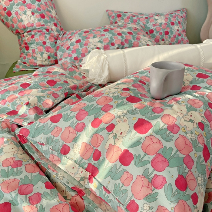 91家纺网 家纺一手货源 找家纺 千朵 2022新款13372简单款四件套 郁香慕雅