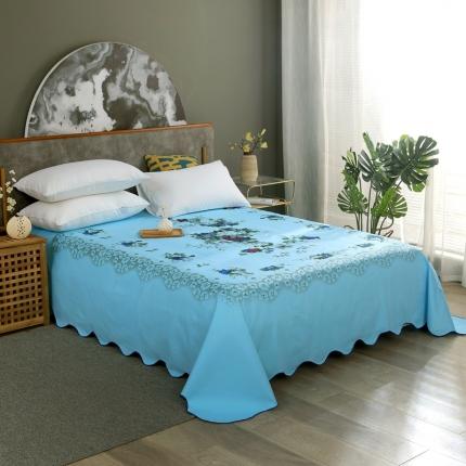 91家纺网 家纺一手货源 找家纺 （总）居美良品 全棉国民床单老式粗布纯棉老上海床单花边款