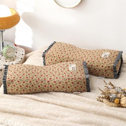 91家纺网 家纺一手货源 找家纺 总织布人 全棉小碎花小蛮腰全荞麦枕头枕芯50*22*8CM