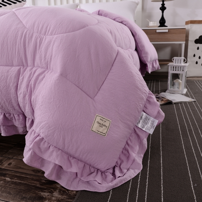 91家纺网 家纺一手货源 找家纺 （总）畅畅家纺 2022新款双层荷叶边水洗棉冬被