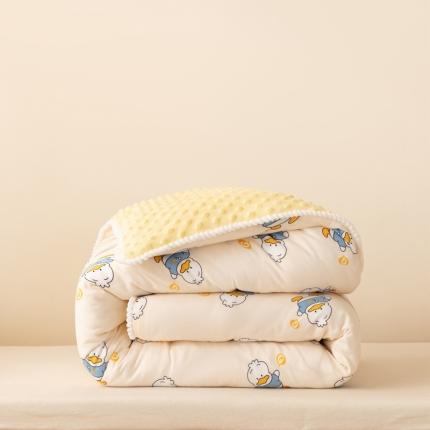 91家纺网 家纺一手货源 找家纺 喜多兔 2022新款小可爱豆豆被 加油鸭黄色