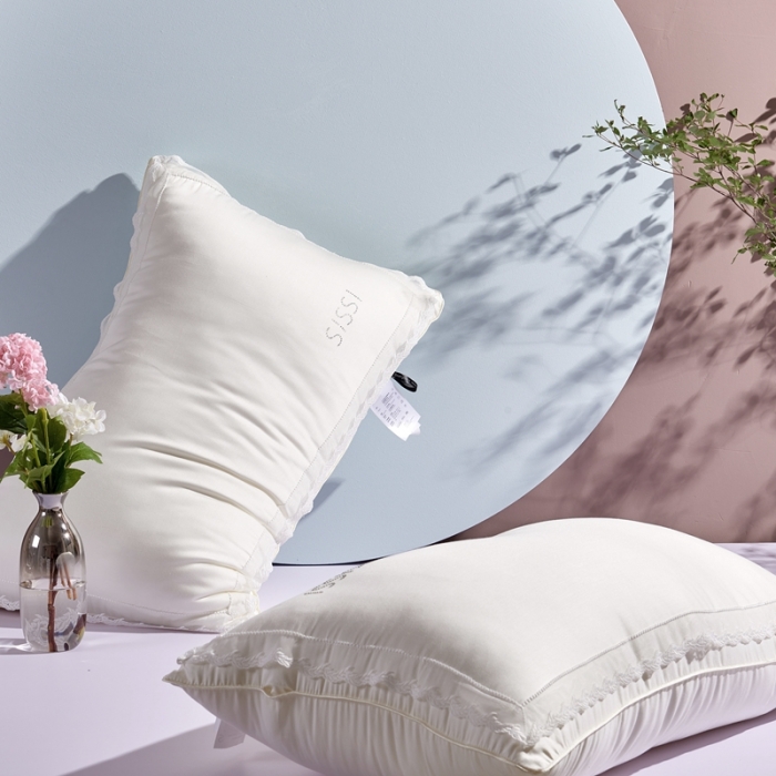 91家纺网 家纺一手货源 找家纺 （总）方回 2022新款茜茜公主牛奶蛋白枕 48*74cm
