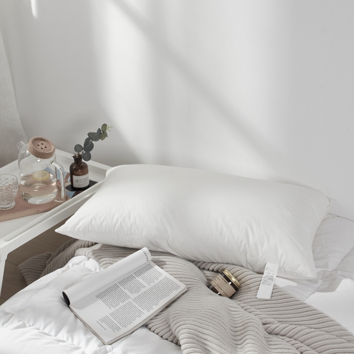 91家纺网 家纺一手货源 找家纺 （总）方回 2022新款日式虹夕羽毛复合枕（单边）