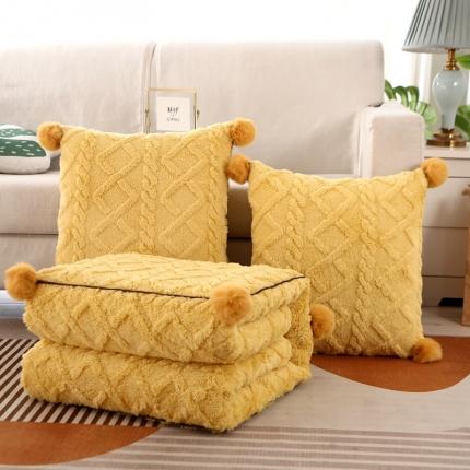 91家纺网 家纺一手货源 找家纺 （总）素玖抱枕被 2023新款毛球款塔芙蓉抱枕被