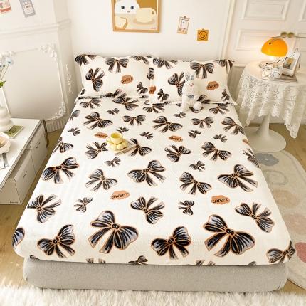 91家纺网 家纺一手货源 找家纺 (总）纽缦 2022新款牛奶绒床笠法莱水晶宝宝