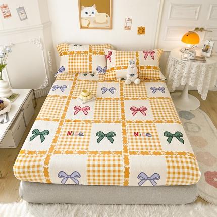 91家纺网 家纺一手货源 找家纺 (总）纽缦 2022新款牛奶绒床笠法莱水晶宝宝