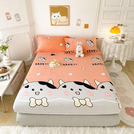 91家纺网 家纺一手货源 找家纺 (总）纽缦 2022新款牛奶绒床笠法莱水晶宝宝