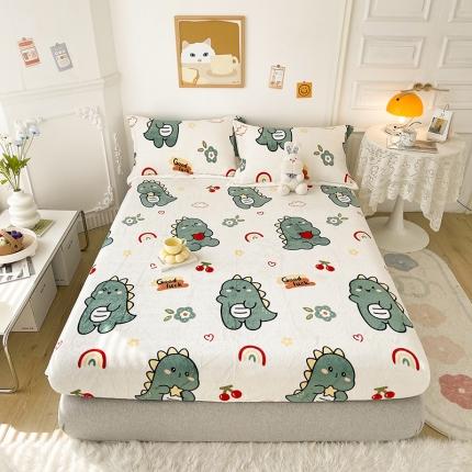 91家纺网 家纺一手货源 找家纺 (总）纽缦 2022新款牛奶绒床笠法莱水晶宝宝