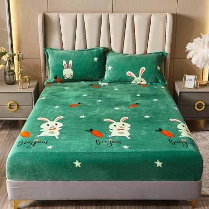 91家纺网 家纺一手货源 找家纺 (总）纽缦 2022新款牛奶绒床笠法莱水晶宝宝