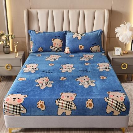 91家纺网 家纺一手货源 找家纺 (总）纽缦 2022新款牛奶绒床笠法莱水晶宝宝