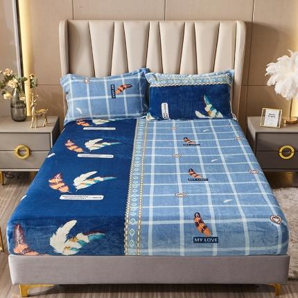 91家纺网 家纺一手货源 找家纺 (总）纽缦 2022新款牛奶绒床笠法莱水晶宝宝