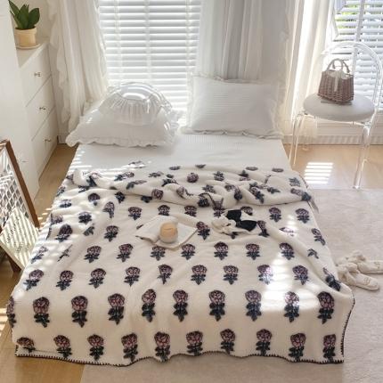 91家纺网 家纺一手货源 找家纺 （总）眠屿 2022新款舒绒棉高克重单层双面毛毯