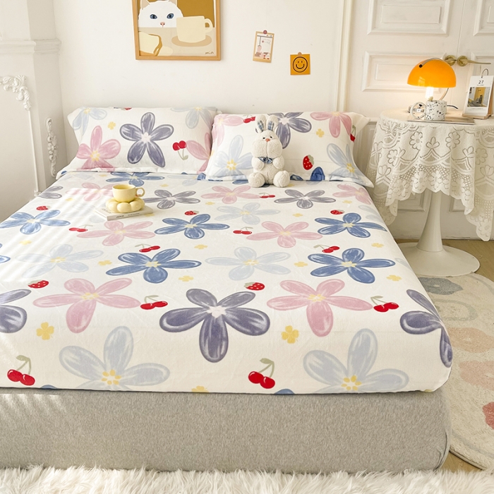 91家纺网 家纺一手货源 找家纺 (总）纽缦 2022新款牛奶绒床笠法莱水晶宝宝