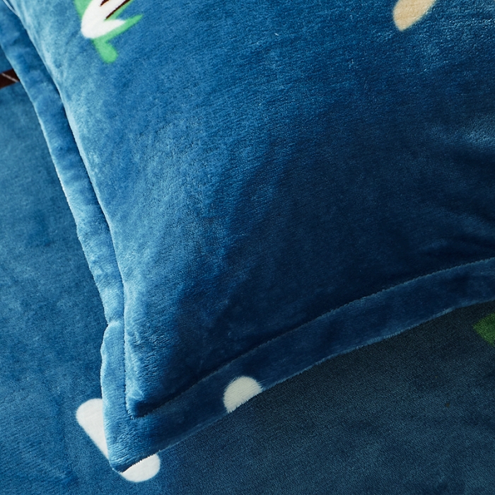 91家纺网 家纺一手货源 找家纺 纽缦 2022新款牛奶绒床笠法莱水晶宝宝 萌萌龙