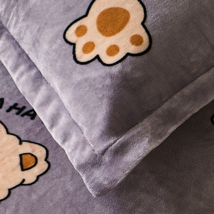 91家纺网 家纺一手货源 找家纺 纽缦 2022新款牛奶绒床笠法莱水晶宝宝 摩登小熊灰咖