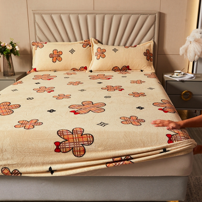 91家纺网 家纺一手货源 找家纺 纽缦 2022新款牛奶绒床笠法莱水晶宝宝 百花齐放