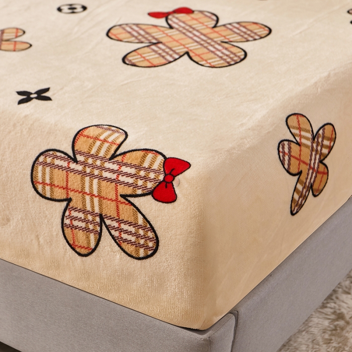 91家纺网 家纺一手货源 找家纺 纽缦 2022新款牛奶绒床笠法莱水晶宝宝 百花齐放