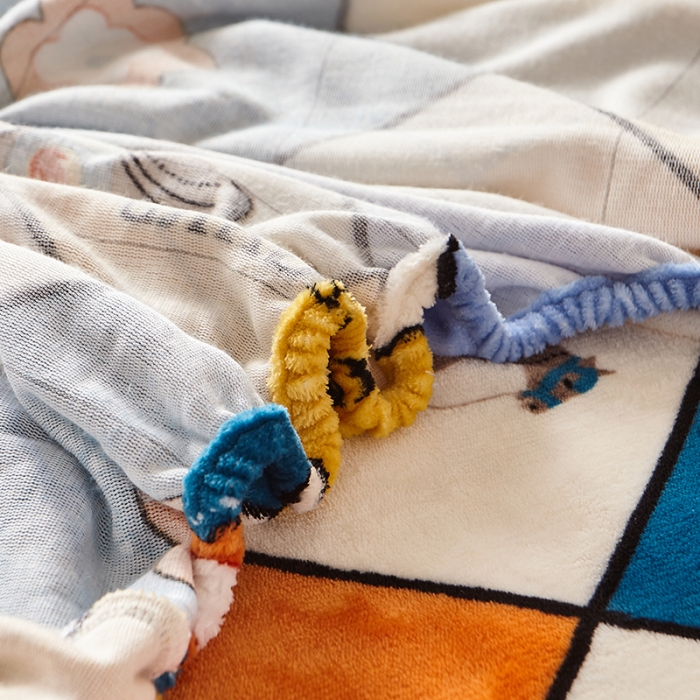 91家纺网 家纺一手货源 找家纺 纽缦 2022新款牛奶绒床笠法莱水晶宝宝 皇家白马