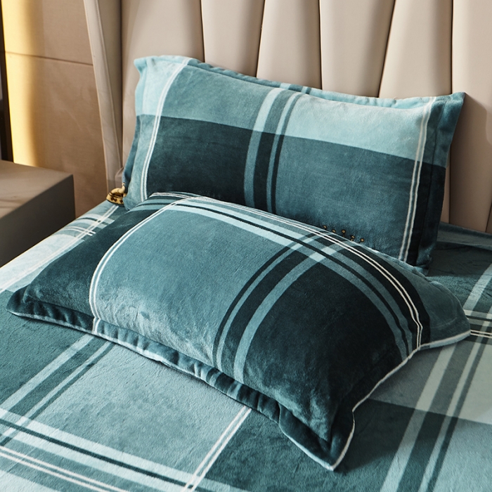 91家纺网 家纺一手货源 找家纺 纽缦 2022新款牛奶绒床笠法莱水晶宝宝 几何情调