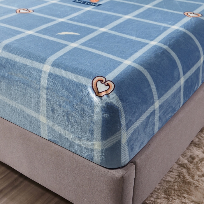 91家纺网 家纺一手货源 找家纺 纽缦 2022新款牛奶绒床笠法莱水晶宝宝 羽毛（大版）