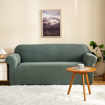 91家纺网 家纺一手货源 找家纺 （总）共鸣 2022新款摇粒绒提花交织纹系列沙发套