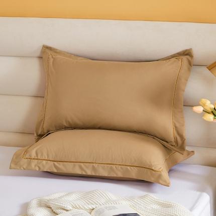 91家纺网 家纺一手货源 找家纺 （总）丰淘家纺 2022新款水洗棉丝带边纯色枕套