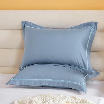 91家纺网 家纺一手货源 找家纺 （总）丰淘家纺 2022新款水洗棉丝带边纯色枕套,丝带边-海蓝,丝带边-蓝灰,丝带边-浅咖,丝带边-浅蓝,丝带边-天蓝,丝带边-蔚蓝