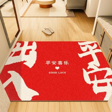 91家纺网 家纺一手货源 找家纺 （总）卡初家居 2022新款红色款丝圈地垫场景一