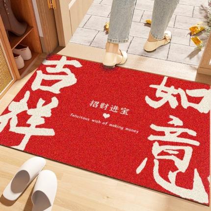 91家纺网 家纺一手货源 找家纺 （总）卡初家居 2023新款红色款丝圈地垫场景四