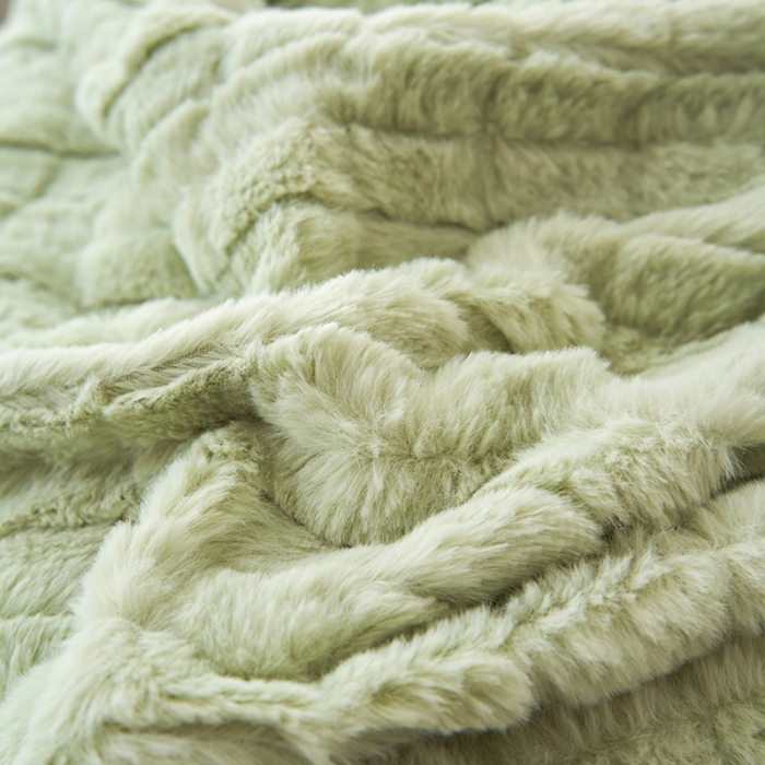 91家纺网 家纺一手货源 找家纺 榻尚家居 2023新款加厚獭兔绒牛奶绒四件套 水绿