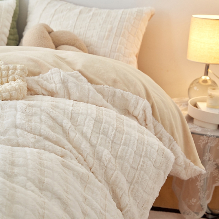 91家纺网 家纺一手货源 找家纺 （总）榻尚家居 2023新款加厚獭兔绒牛奶绒四件套