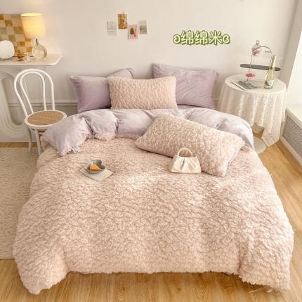 91家纺网 家纺一手货源 找家纺 （总）顾里家纺 2022新款云朵泡芙咩绒四件套