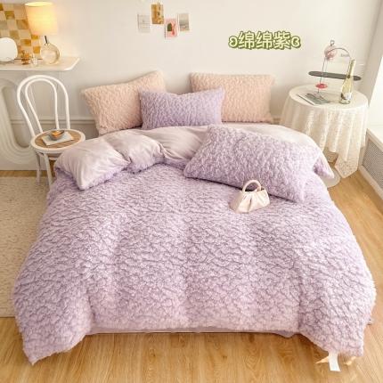 91家纺网 家纺一手货源 找家纺 （总）顾里家纺 2022新款云朵泡芙咩绒四件套