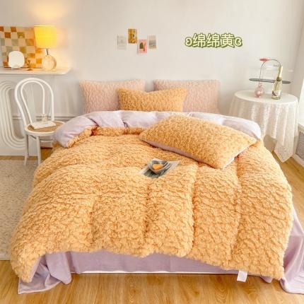 91家纺网 家纺一手货源 找家纺 （总）顾里家纺 2022新款云朵泡芙咩绒四件套