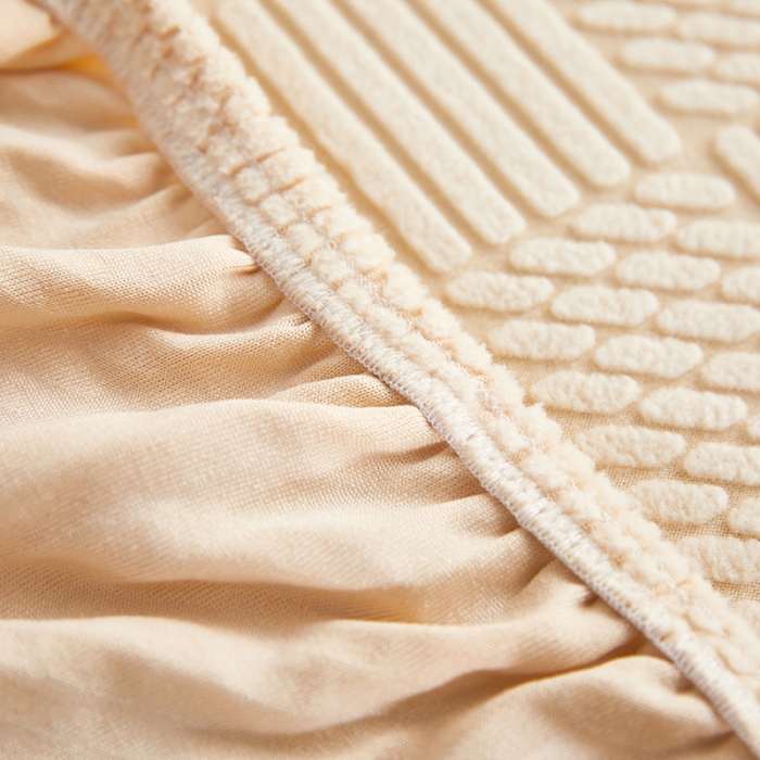 91家纺网 家纺一手货源 找家纺 （总）共鸣 2022新款摇粒绒提花交织纹系列椅套-裙摆款