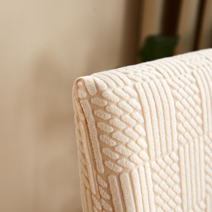 91家纺网 家纺一手货源 找家纺 （总）共鸣 2022新款摇粒绒提花交织纹系列椅套-裙摆款