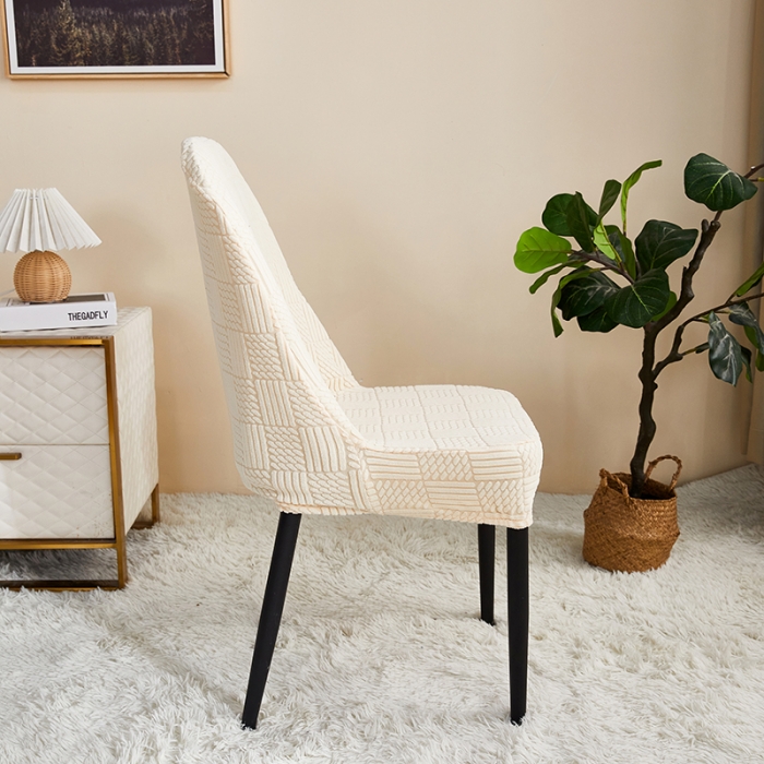 91家纺网 家纺一手货源 找家纺 （总）共鸣 2022新款摇粒绒提花交织纹系列椅套-弧形款