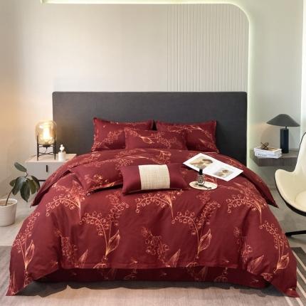 91家纺网 家纺一手货源 找家纺 典雅 2023网红爆款加厚植物羊绒磨毛四件套 江南春