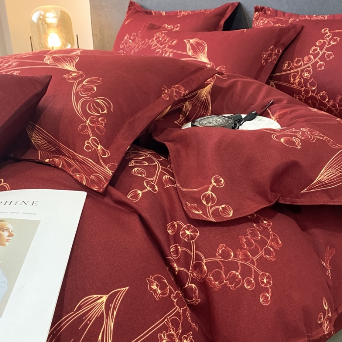 91家纺网 家纺一手货源 找家纺 典雅 2022新款网红爆款加厚植物羊绒磨毛单被套 江南春