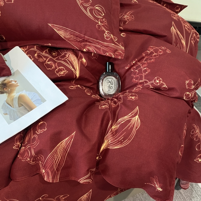 91家纺网 家纺一手货源 找家纺 典雅 2022新款网红爆款加厚植物羊绒磨毛单被套 江南春