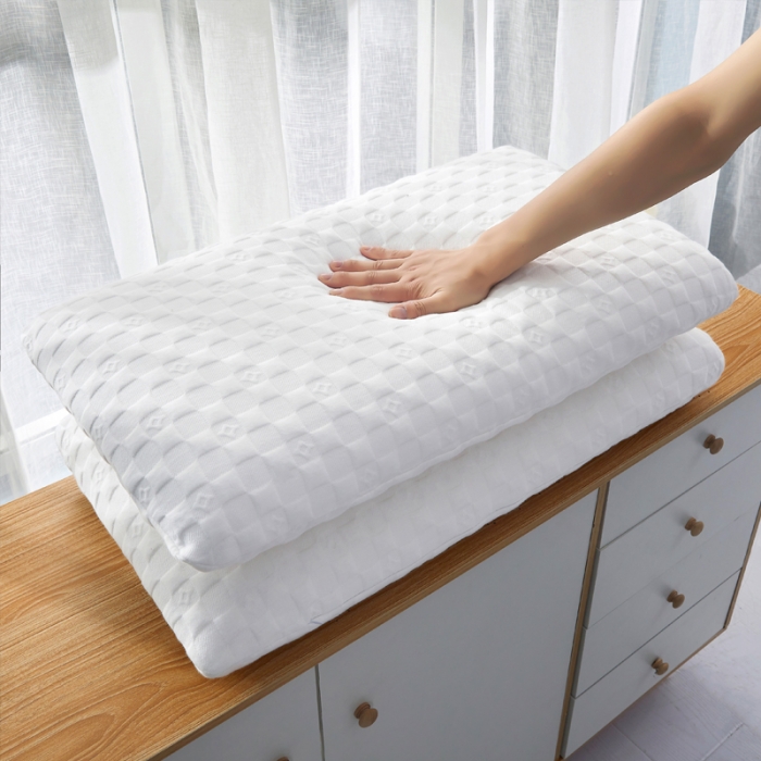 91家纺网 家纺一手货源 找家纺 2022睡趣 泰国天然乳胶枕40-70针织棉大面包枕芯枕头