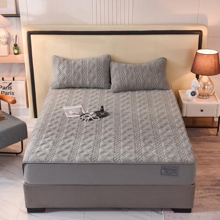 91家纺网 家纺一手货源 找家纺 （总）豪选 2025新款羊羔绒德绒夹棉速暖加厚夹棉床笠