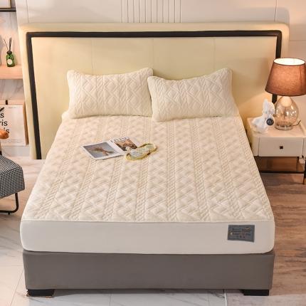 91家纺网 家纺一手货源 找家纺 （总）豪选 2025新款羊羔绒德绒夹棉速暖加厚夹棉床笠