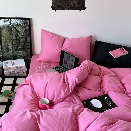 91家纺网 家纺一手货源 找家纺 （总）红馆 2022新款纯棉13070撞色四件套