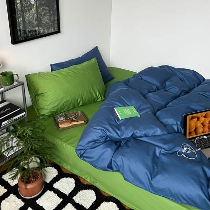 91家纺网 家纺一手货源 找家纺 （总）红馆 2022新款纯棉13070撞色四件套