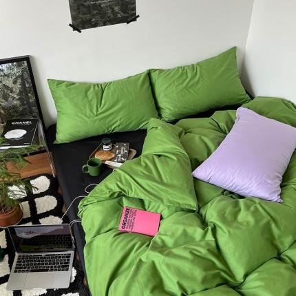 91家纺网 家纺一手货源 找家纺 （总）红馆 2022新款纯棉13070撞色四件套